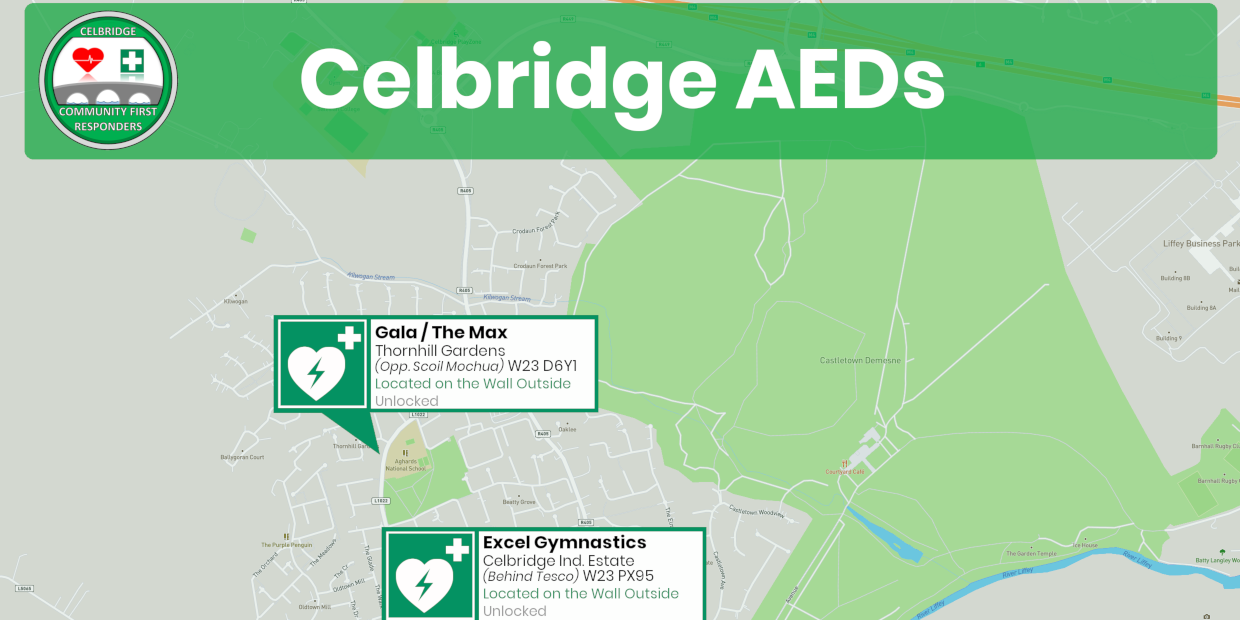 AED Map Celbridge Community First Responders